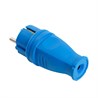 Вилка прямая с/з, STEKKER, RPG16-21-441 (В 16-001), каучук 250В, 16A, IP44, синий - фото 93726