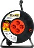 Удлинитель на катушке Stekker STD03-20-50 Standart 4-местный с/з ПВС 3*1,5, оранжевый, 16А, IP20,50м (29406) - фото 95234