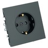 Розетка 1-местная с з/ш, с/з (механизм), СЗК, STEKKER, 250В, 16А, серия Эмили, RST16-5110-05ZK, черный уголь, soft touch - фото 96466