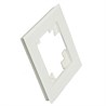 Рамка 1-местная для сенсорных механизмов, подсветки, стекло, STEKKER, GFR00-7001-01S, серия Катрин, белый - фото 97921