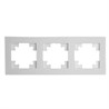 Рамка 3-местная, стекло, STEKKER, GFR00-7003-01, серия Катрин, белый матовый - фото 98774