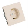 Розетка 1-местная с защитной шторкой с/з (механизм), STEKKER, 250В, 16А, серия Эмили, RST16-5110-08, кашемир, soft touch - фото 99029