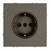 Розетка 1-местная с защитной шторкой с/з (механизм), STEKKER, 250В, 16А, серия Эмили, RST16-5110-09, антрацит, soft touch - фото 99107