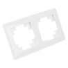 Рамка STEKKER, PFR00-7002-01 2-местная, серия Катрин, белый - фото 99228