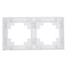 Рамка STEKKER, PFR00-7002-01 2-местная, серия Катрин, белый - фото 99229