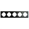 Рамка STEKKER, PFR00-7005-05 5-местная, серия Катрин, черный - фото 99401