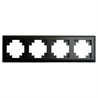 Рамка STEKKER, PFR00-7004-05 4-местная, серия Катрин, черный - фото 99407