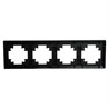 Рамка STEKKER, PFR00-7004-05 4-местная, серия Катрин, черный - фото 99409