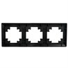 Рамка STEKKER, PFR00-7003-05 3-местная, серия Катрин, черный - фото 99415