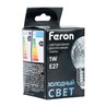 Лампа светодиодная Feron LB-385 Шарик 6400K прозрачный E27 1W 230V - фото 99662