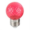 Лампа светодиодная Feron LB-385 Шарик красный прозрачный E27 1W 230V - фото 99671