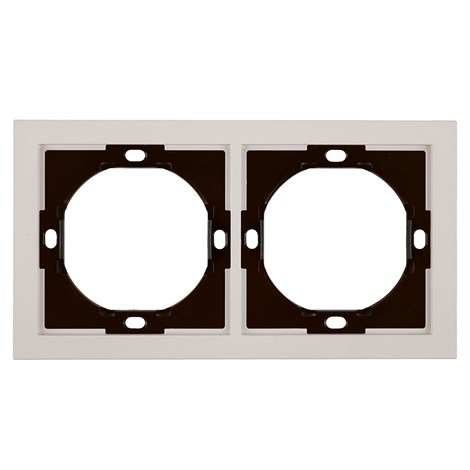 Рамка 2-местная, STEKKER, серия Мия, PFR00-3002-08, пудровый жемчуг - фото 102983