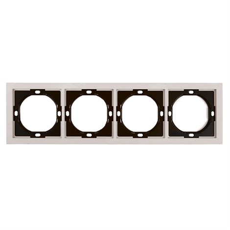 Рамка 4-местная, STEKKER, серия Мия, PFR00-3004-08, пудровый жемчуг - фото 102992