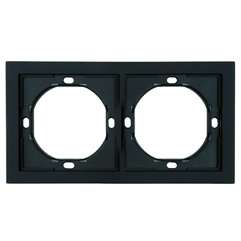 Рамка 2-местная, STEKKER, серия Мия, PFR00-3002-05, черный бархат - фото 103226