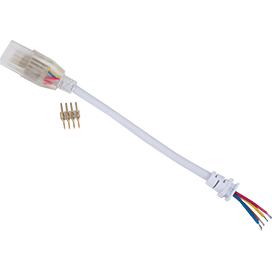 Ecola LED strip 220V connector кабель RGB 150мм с муфтой и разъемом IP68 для ленты RGB 16x8 - фото 23330