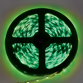 Ecola LED strip STD 14.4W/m 24V IP20 10mm 60Led/m Green зеленая светодиодная лента на катушке 5м - фото 23431