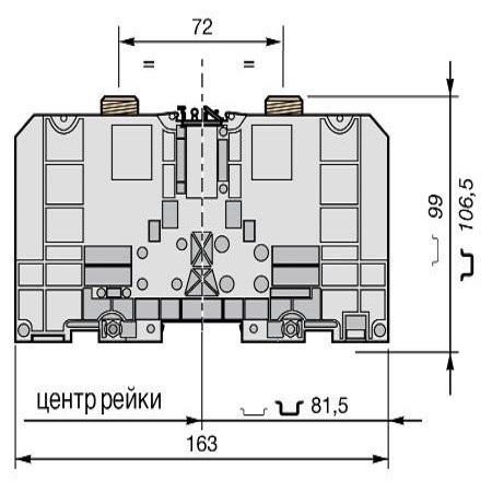 ABB D185/55.AF Клемма силовая, для провода в наконечнике под болт и круглого 185мм.кв - фото 26163