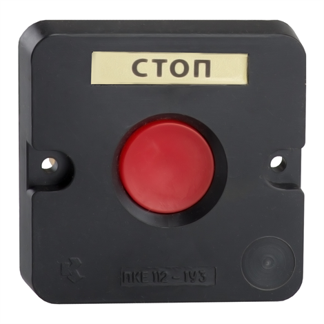 Пост кнопочный ПКЕ 112-1-У3-IP40-КЭАЗ (красная кнопка) - фото 26291