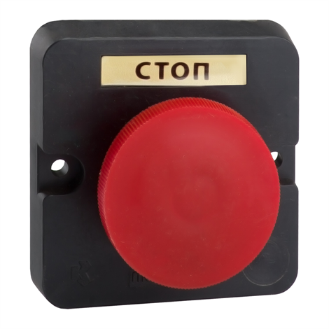 Пост кнопочный ПКЕ 112-1-У3-IP40-КЭАЗ (красный гриб) - фото 26297