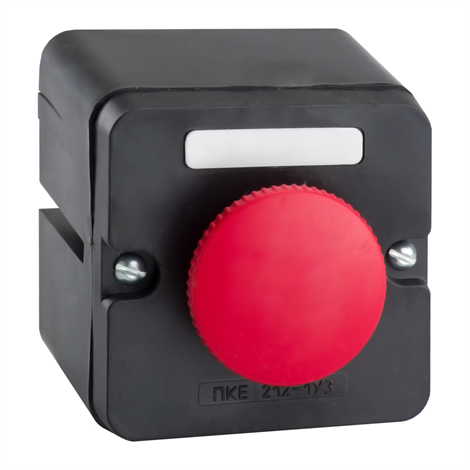 Пост кнопочный ПКЕ 212-1-У3-IP40-КЭАЗ (красный гриб) - фото 26299