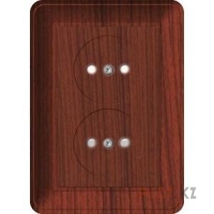 Wessen 59 Мореный дуб Розетка 2-я б/з в сборе с рамкой RS16-254-98 - фото 29175