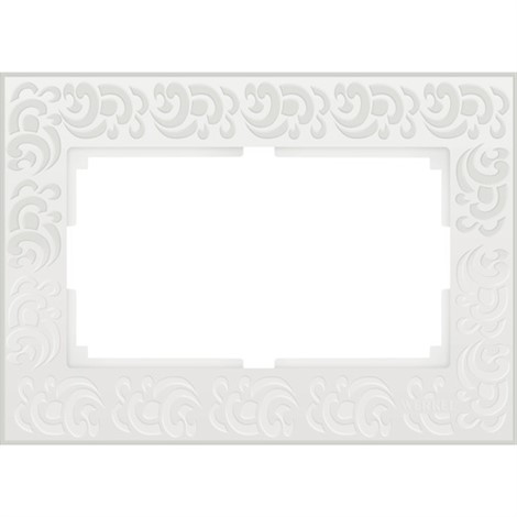 Рамка для двойной розетки Werkel Flock WL05-Frame-01-DBL-white белый - фото 29629