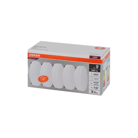 LVGX5360 8SW/840 230V GX53 Экопак1X5 RU OSRAM - фото 48103
