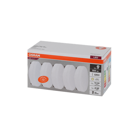 LVGX5375 10SW/830 230V GX53 Экопак1X5 RU OSRAM - фото 48105