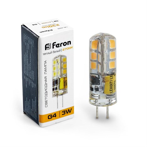 Лампа светодиодная Feron LB-422 G4 3W 12V  2700K - фото 49369