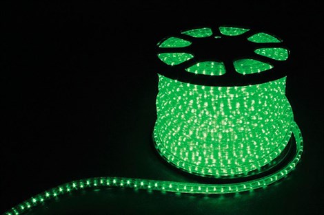 Дюралайт светодиодный Feron LED-F3W 3-х жильный , зеленый 2,88Вт/м 72LED/м 50м 220V - фото 50992