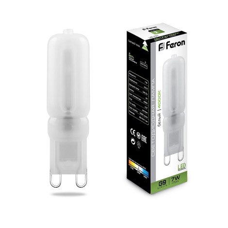 Лампа светодиодная Feron LB-431 G9 7W 230V 4000K - фото 51933