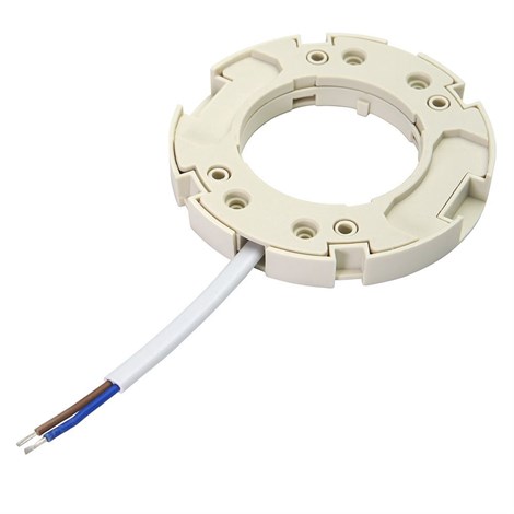 LH50 Патрон для светодиодных ламп GX53, 250V, огнеупорный пластик, медь, цвет белый, размер 75*10мм, длина провода 100мм - фото 58336