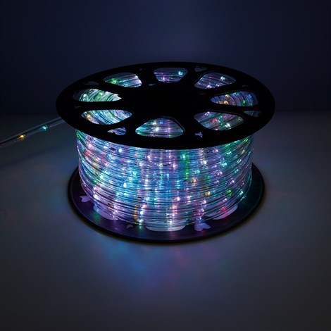 Дюралайт светодиодный Feron LED-R2W 2-х жильный, RGB 1,44Вт/м 24LED/м 50м 230V - фото 58399