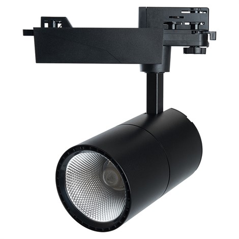 Светодиодный светильник Feron AL103 трековый на шинопровод 30W 2700K 35 градусов черный, 3х фазный серия MarketBright - фото 75170