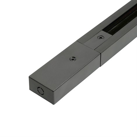 Шинопровод для трековых однофазных светильников, черный, 3м,  в наборе токоввод, заглушка, крепление, CAB1007 - фото 92176