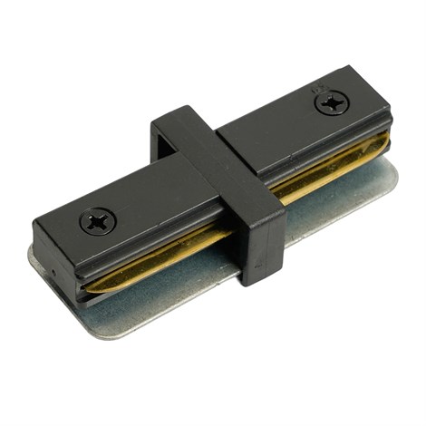 Коннектор прямой однофазный для шинопровода, черный, LD1020 - фото 97676