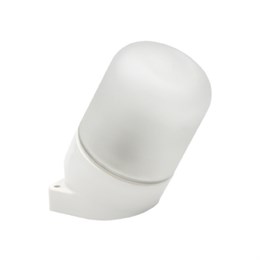 Светильник НББ 01-60-102 129х152х89мм, E27 max 60Вт, наклонный керам. корпус, стекло, IP65, белый