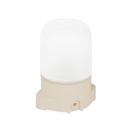 Светильник НББ 01-60-001 138х105х84мм, E27 max 60Вт, прямой пласт. корпус, стекло, IP65, бежевый