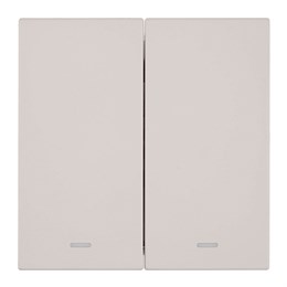 Выключатель 2-клавишный c индикатором (механизм), STEKKER, 250В, 10А, серия Мия, RSW10-3102-10, пудровый жемчуг