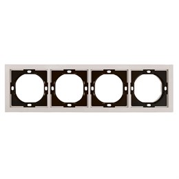 Рамка 4-местная, STEKKER, серия Мия, PFR00-3004-08, пудровый жемчуг