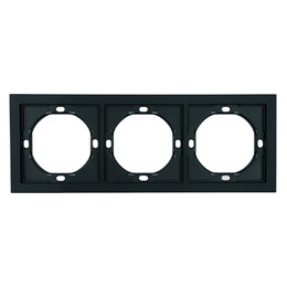 Рамка 3-местная, STEKKER, серия Мия, PFR00-3003-05, черный бархат