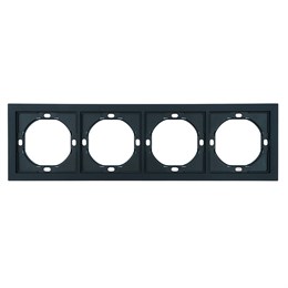 Рамка 4-местная, STEKKER, серия Мия, PFR00-3004-05, черный бархат