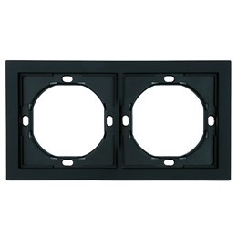 Рамка 2-местная, STEKKER, серия Мия, PFR00-3002-05, черный бархат