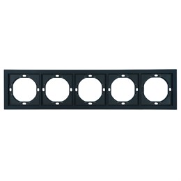 Рамка 5-местная, STEKKER, серия Мия, PFR00-3005-05, черный бархат