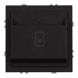 Выключатель карточный (механизм), STEKKER, 250В, 40А, серия Эмили, RSW40-5114-05, черный уголь, soft touch