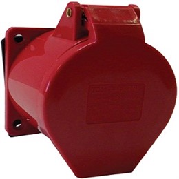 Розетка силовая стационарная для скрытой установки IP44 32А 3P PE 380В TDM ELECTRIC