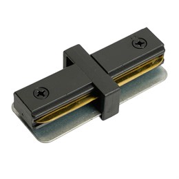 Коннектор прямой однофазный для шинопровода, черный, LD1020