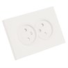 Розетка 2-местная с з/ш, б/з, СЗК, STEKKER, 250В, 16А, серия Эмили, RST16-5116-01ZK, белый фарфор, soft touch - фото 103607