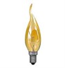 DECOR С35 FLAME GL 40W E14 (230V) FOTON_LIGHTING - лампа свеча на ветру золотая - фото 21436