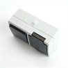 Блок розетка 1-местная с/з+  выключатель 1-клавишный STEKKER, PST16-11-54/10-111-54, серый/графит - фото 57633